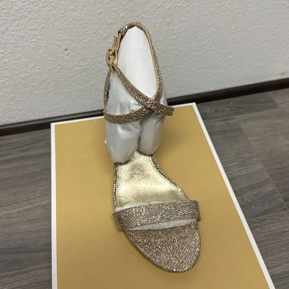 Michael Kors Ava Mid Sandal Glitter Mesh_4